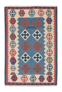 Tapis Kelim - Oriental - 168 x 115 cm - bleu