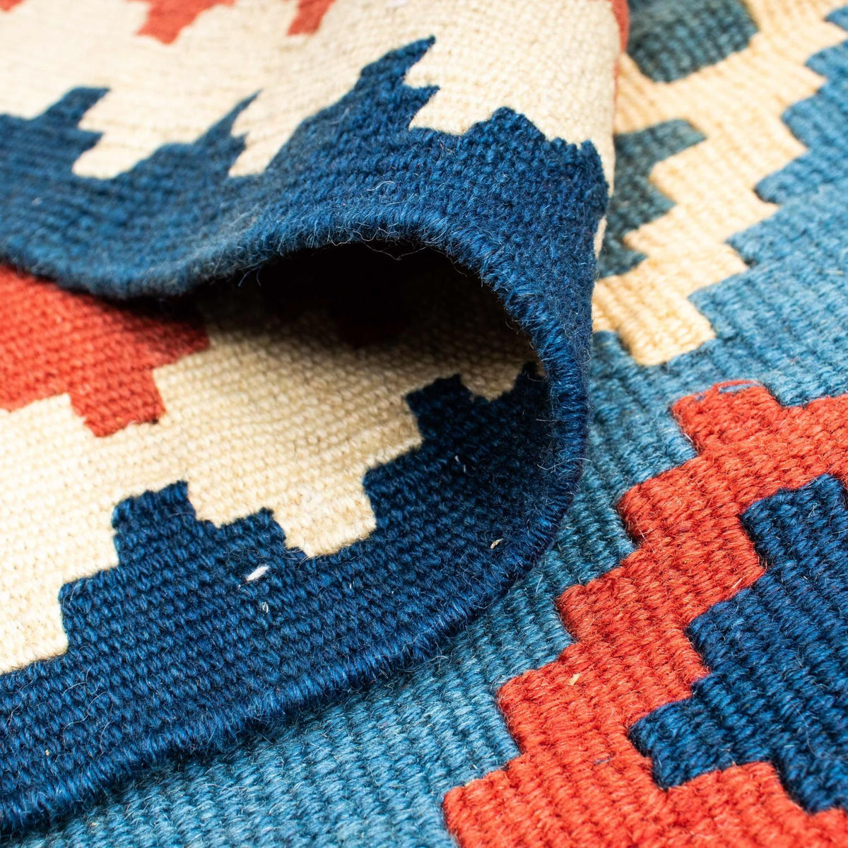 Tapis Kelim - Oriental - 168 x 122 cm - bleu