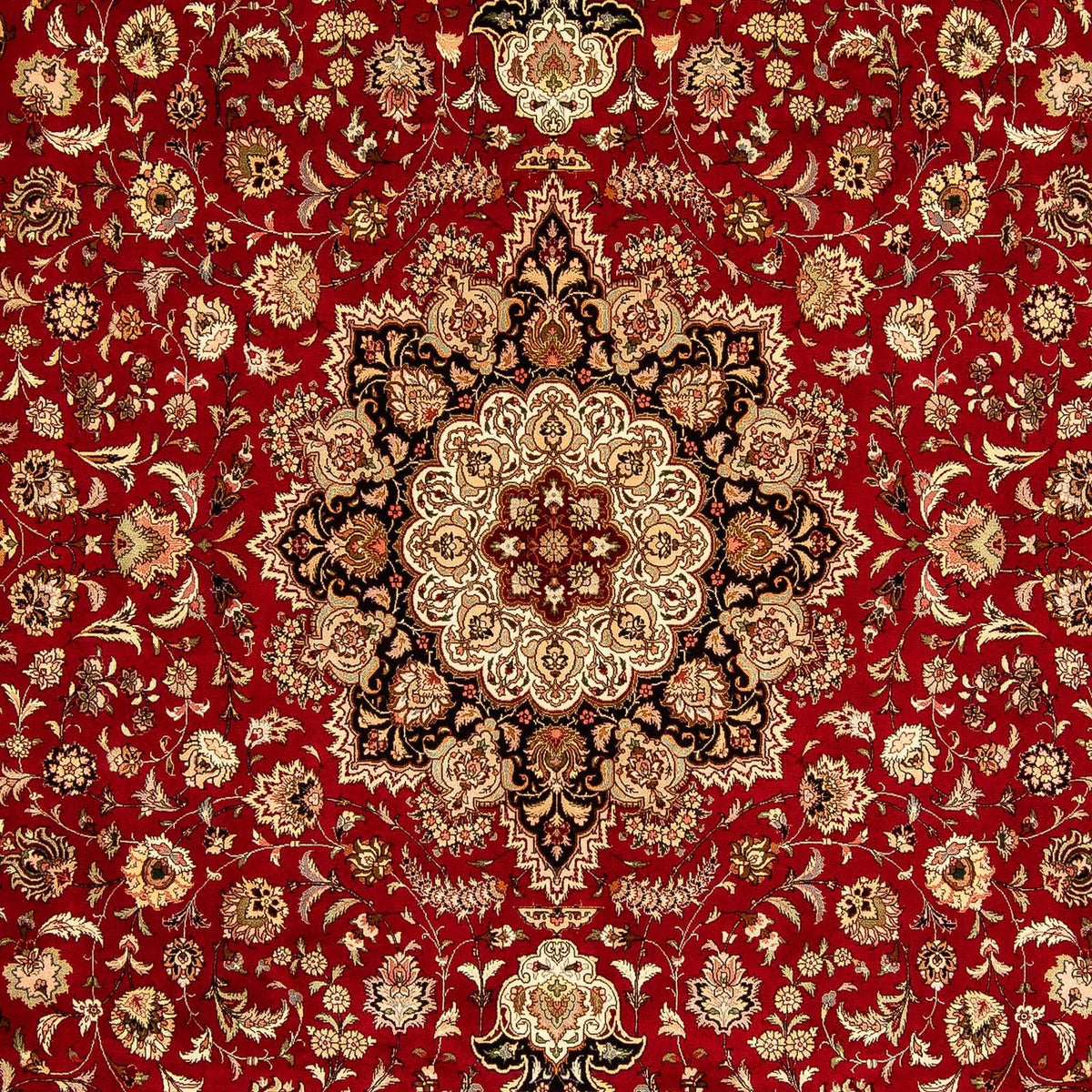 Tapis persan - Tabriz - Royal - 367 x 253 cm - rouge foncé
