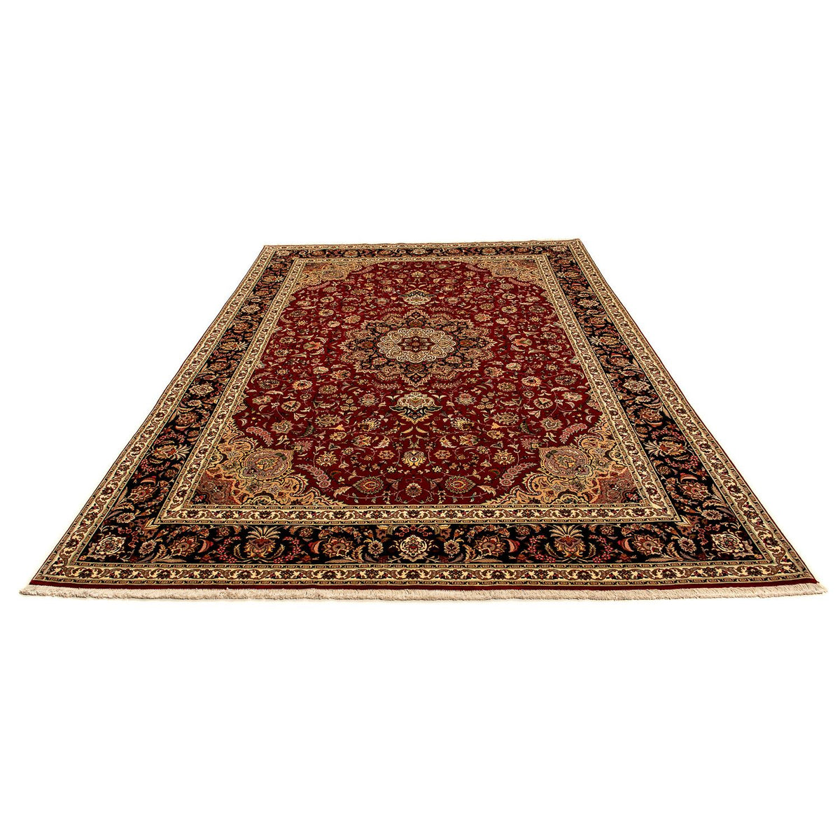 Tapis persan - Tabriz - Royal - 367 x 253 cm - rouge foncé