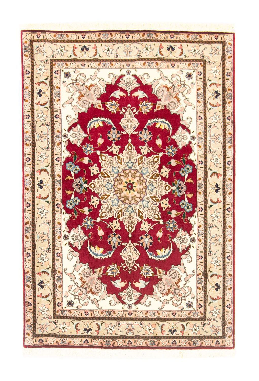 Tapis persan - Tabriz - Royal - 147 x 100 cm - rouge