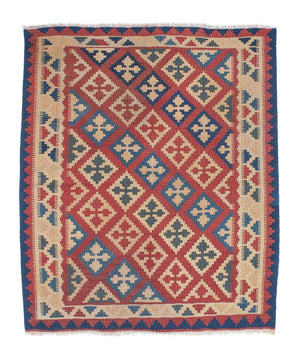 Tapis Kelim - Oriental - 143 x 117 cm - multicolore