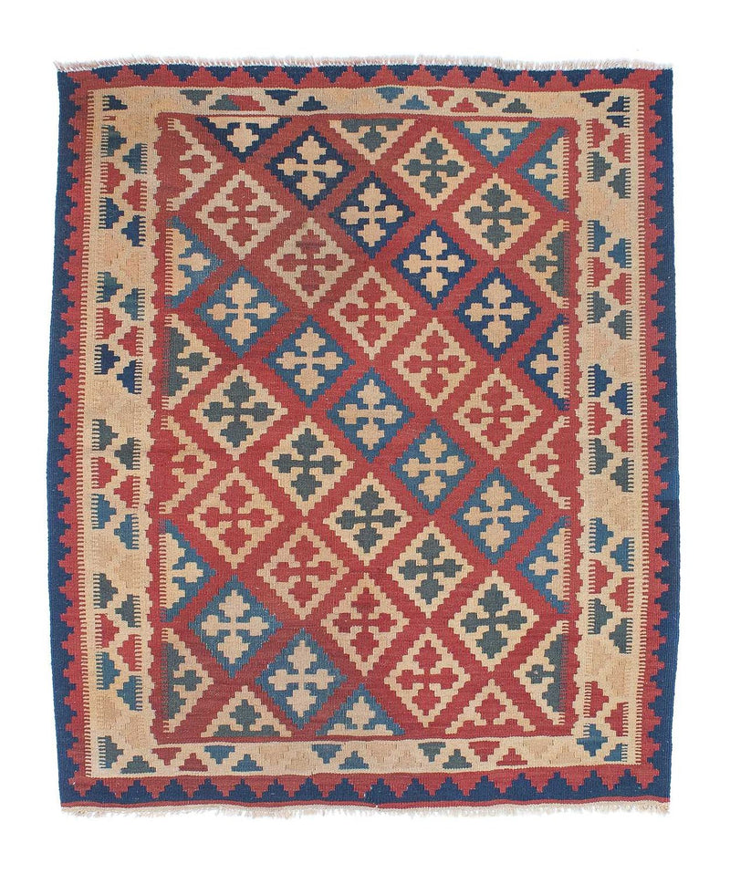 Tapis Kelim - Oriental - 143 x 117 cm - multicolore