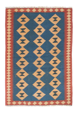 Tapis Kelim - Oriental - 149 x 98 cm - bleu