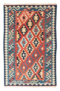 Tapis Kelim - Oriental - 165 x 102 cm - rouge