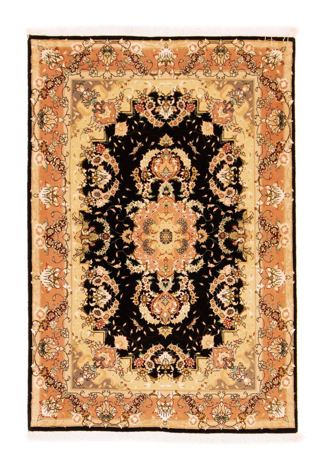 Tapis persan - Tabriz - Royal - 147 x 100 cm - noir
