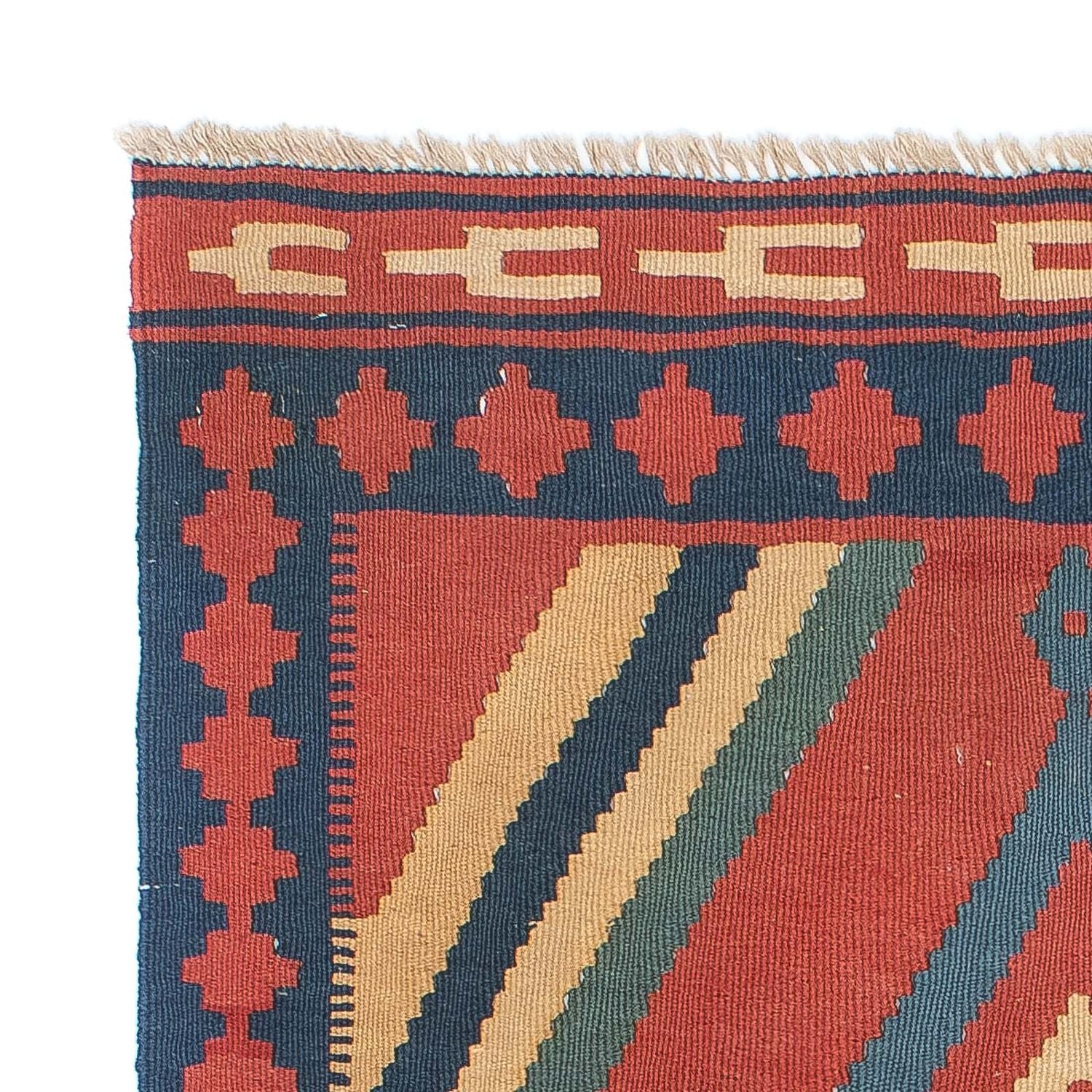 Tapis Kelim - Oriental - 150 x 97 cm - rouge foncé