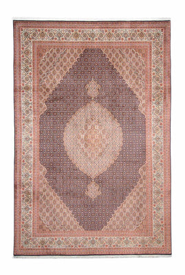 Tapis persan - Tabriz - 300 x 198 cm - bleu foncé