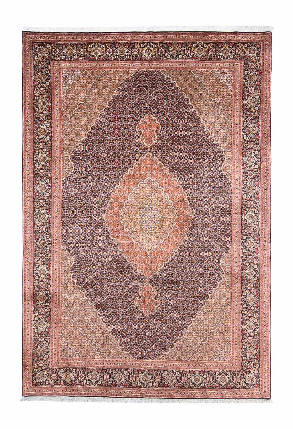 Tapis persan - Tabriz - 312 x 206 cm - bleu foncé