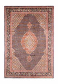 Tapis persan - Tabriz - 312 x 206 cm - bleu foncé
