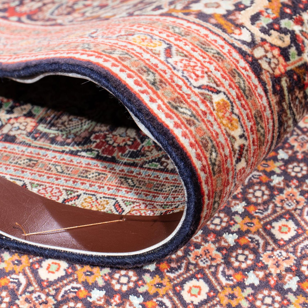 Tapis persan - Tabriz - 312 x 206 cm - bleu foncé