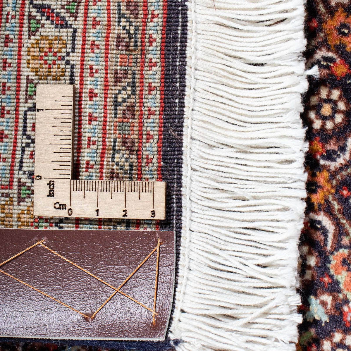 Tapis persan - Tabriz - 312 x 206 cm - bleu foncé