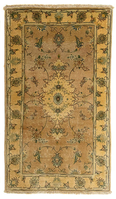 Tapis persan - Tabriz - Royal - 122 x 66 cm - marron clair