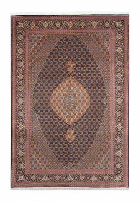 Tapis persan - Tabriz - 293 x 202 cm - bleu foncé