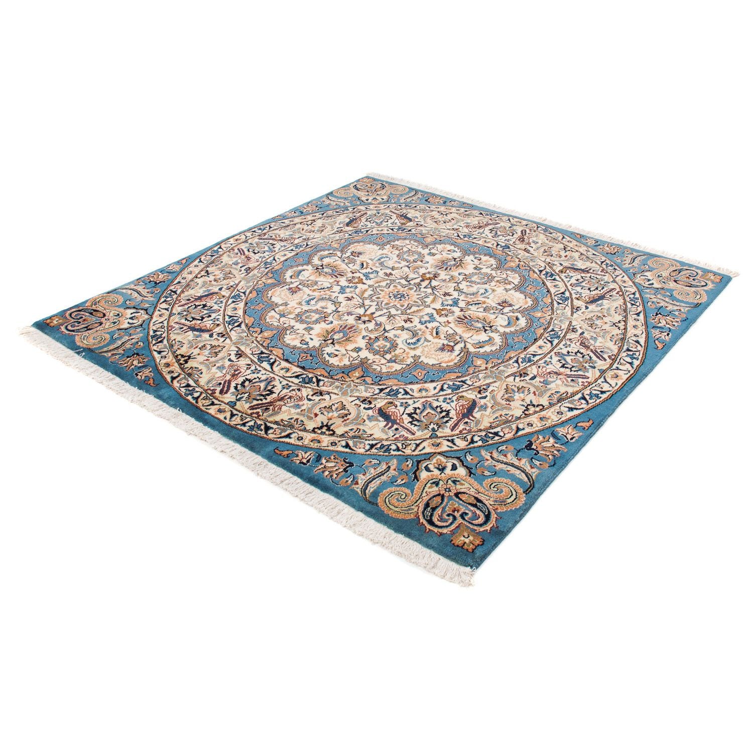 Tapis persan - Classique carré  - 153 x 148 cm - bleu foncé