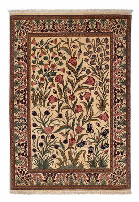 Tapis persan - Ghom - 195 x 122 cm - marron clair