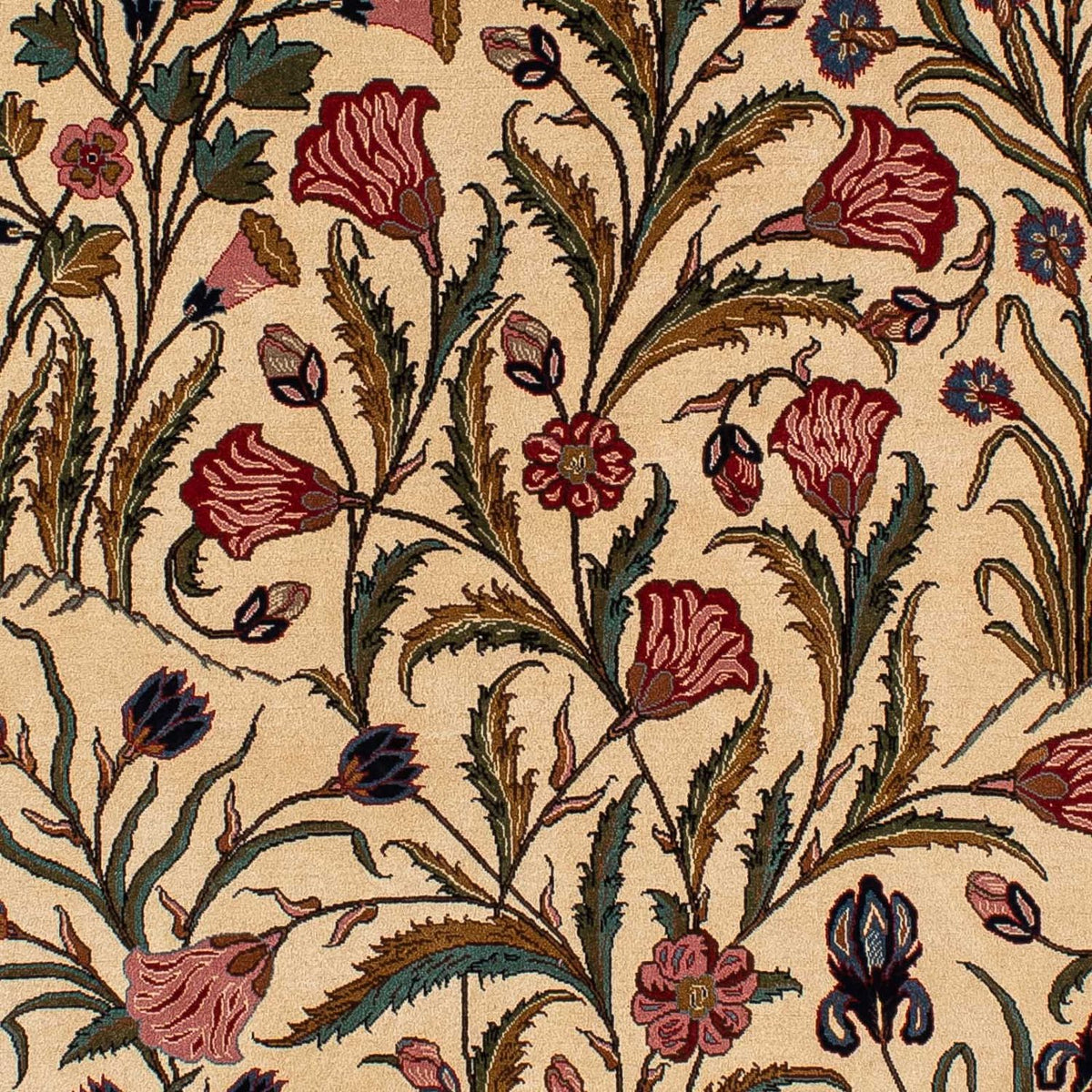 Tapis persan - Ghom - 195 x 122 cm - marron clair