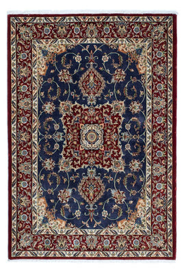 Tapis persan - Ghom - 193 x 133 cm - bleu foncé