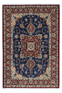 Tapis persan - Ghom - 193 x 133 cm - bleu foncé