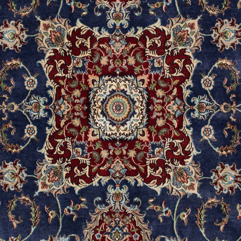 Tapis persan - Ghom - 193 x 133 cm - bleu foncé