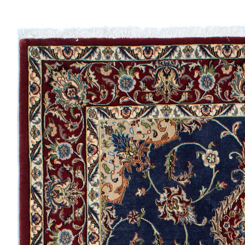 Tapis persan - Ghom - 193 x 133 cm - bleu foncé