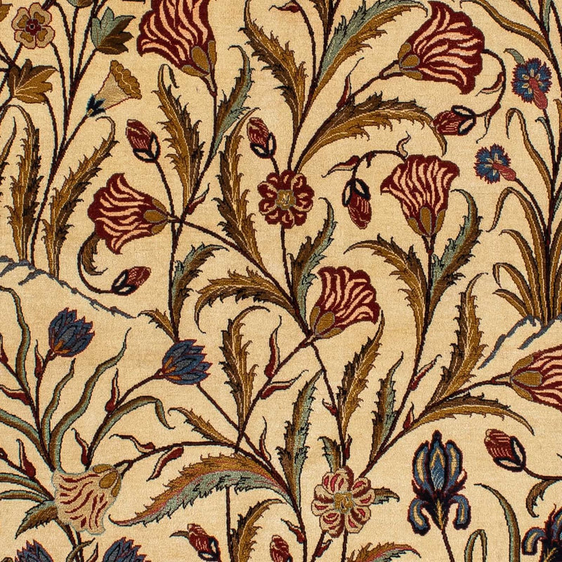 Tapis persan - Ghom - 206 x 142 cm - marron clair
