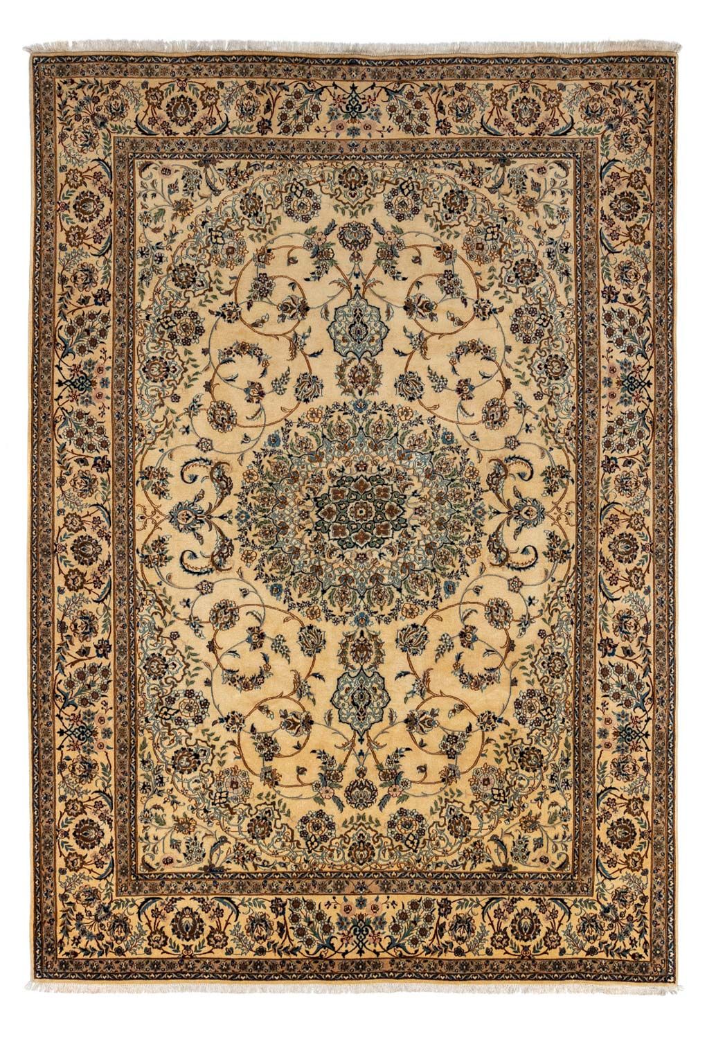 Tapis persan - Nain - 359 x 241 cm - beige