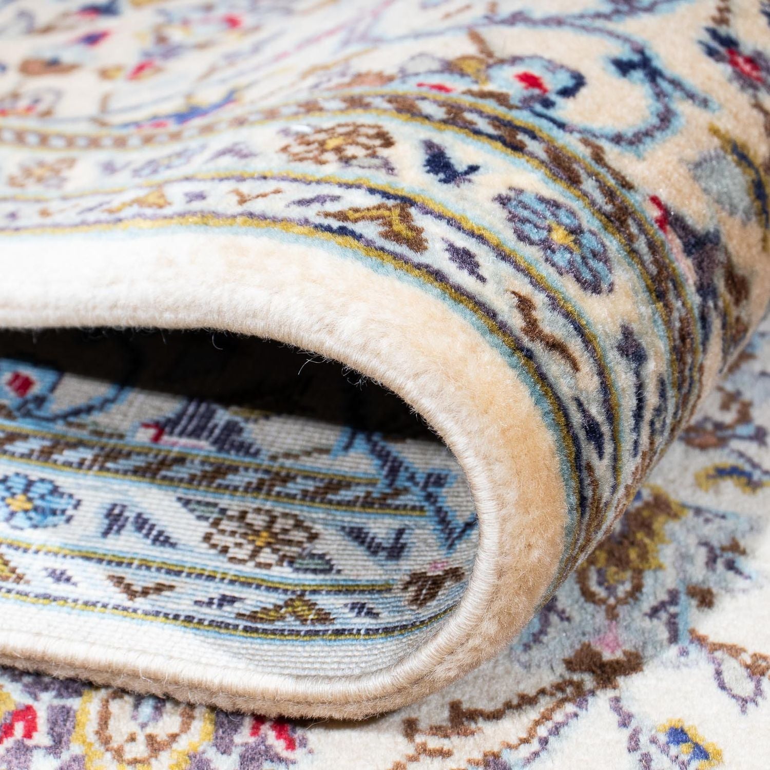 Tapis persan - Keshan - 216 x 142 cm - beige