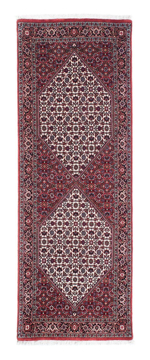 Tapis de couloir Tapis persan - Bidjar - 207 x 73 cm - rouge clair