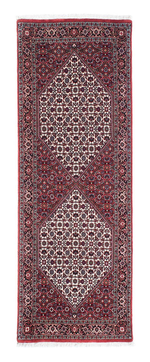 Tapis de couloir Tapis persan - Bidjar - 207 x 73 cm - rouge clair