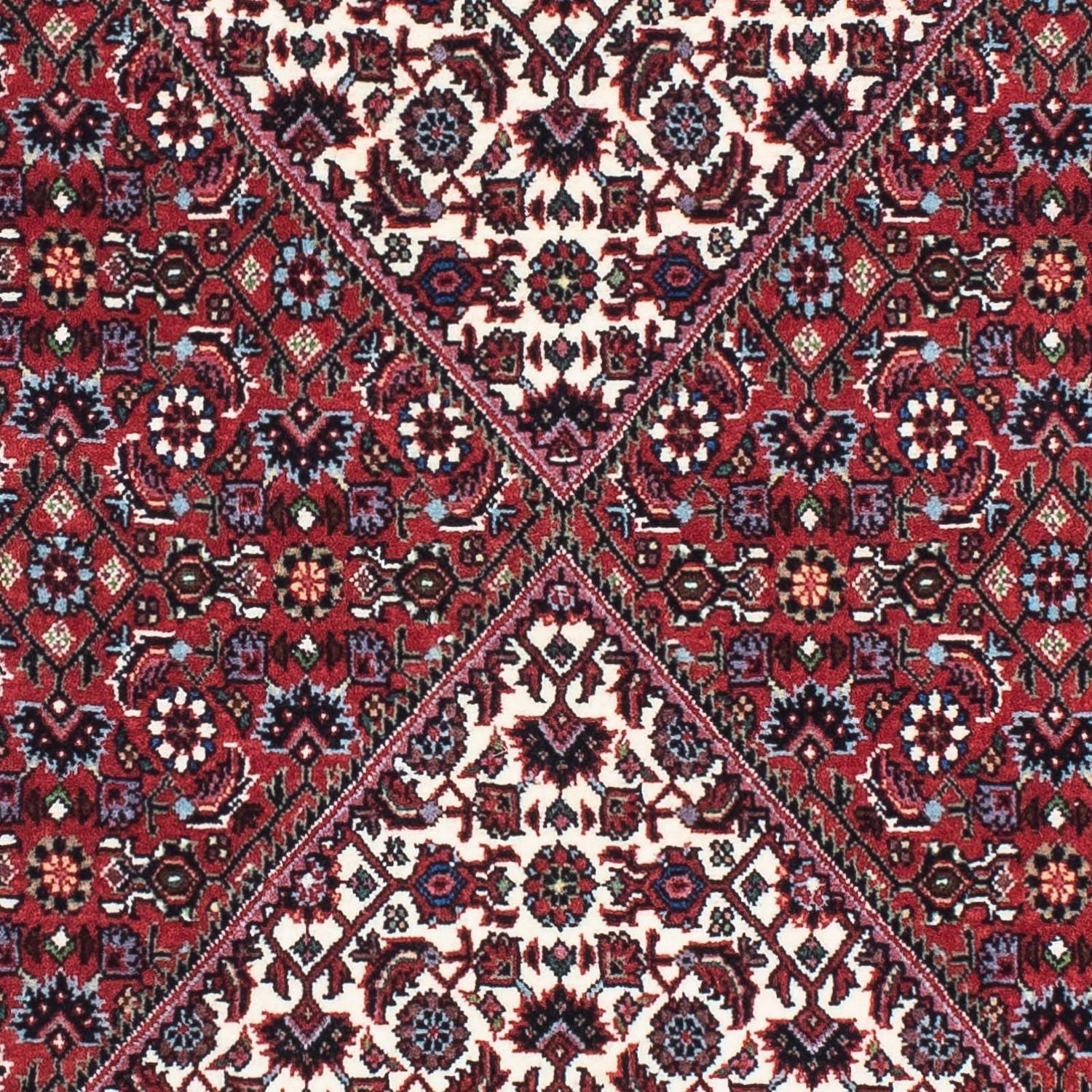Tapis de couloir Tapis persan - Bidjar - 207 x 73 cm - rouge clair