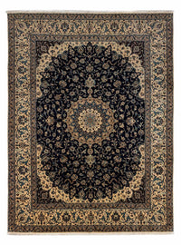 Tapis persan - Nain - 350 x 258 cm - bleu foncé
