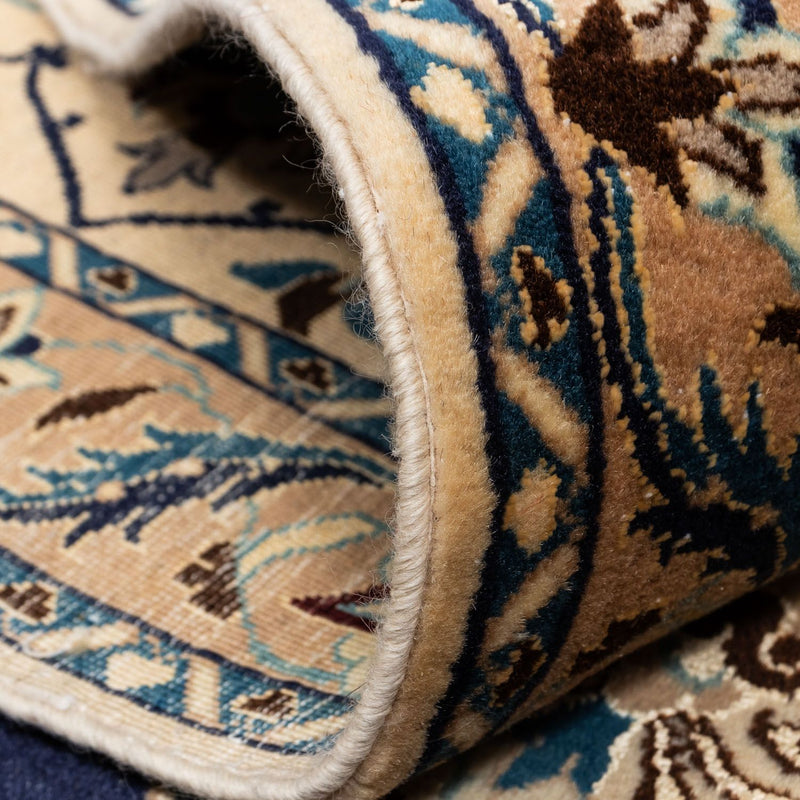 Tapis persan - Nain - 350 x 258 cm - bleu foncé