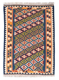 Tapis Kelim - Oriental - 156 x 110 cm - bleu