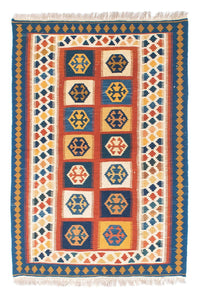 Tapis Kelim - Oriental - 145 x 100 cm - bleu