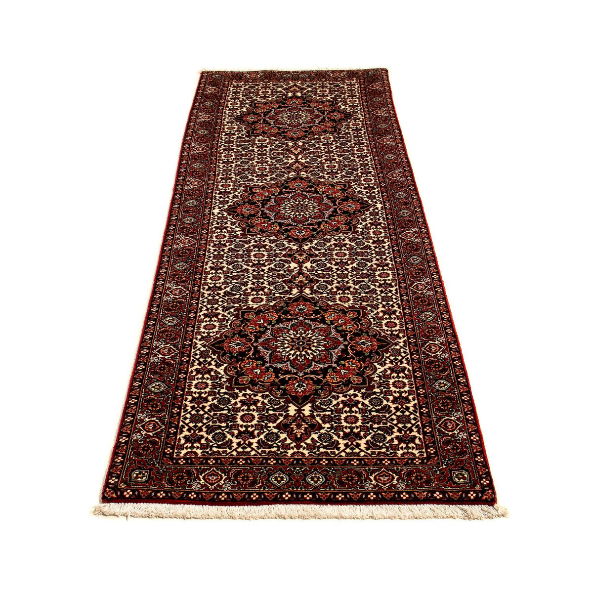 Tapis de couloir Tapis persan - Bidjar - 248 x 70 cm - beige