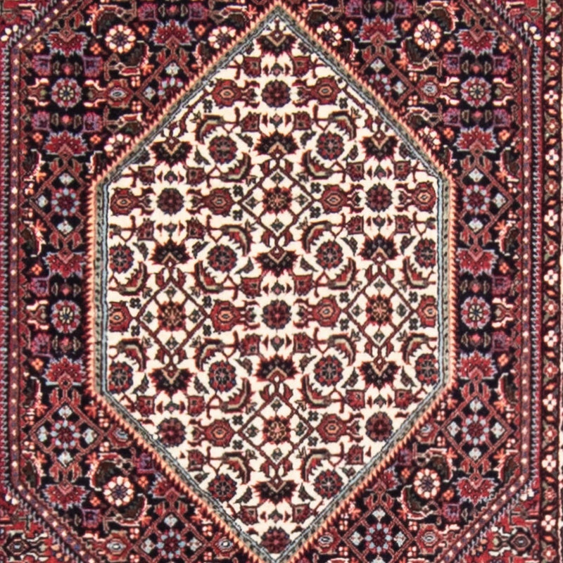 Tapis de couloir Tapis persan - Bidjar - 415 x 82 cm - rouge foncé