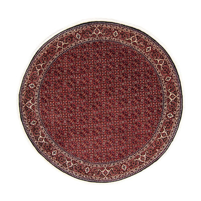 Tapis persan - Bidjar ronde  - 200 x 200 cm - rouge foncé