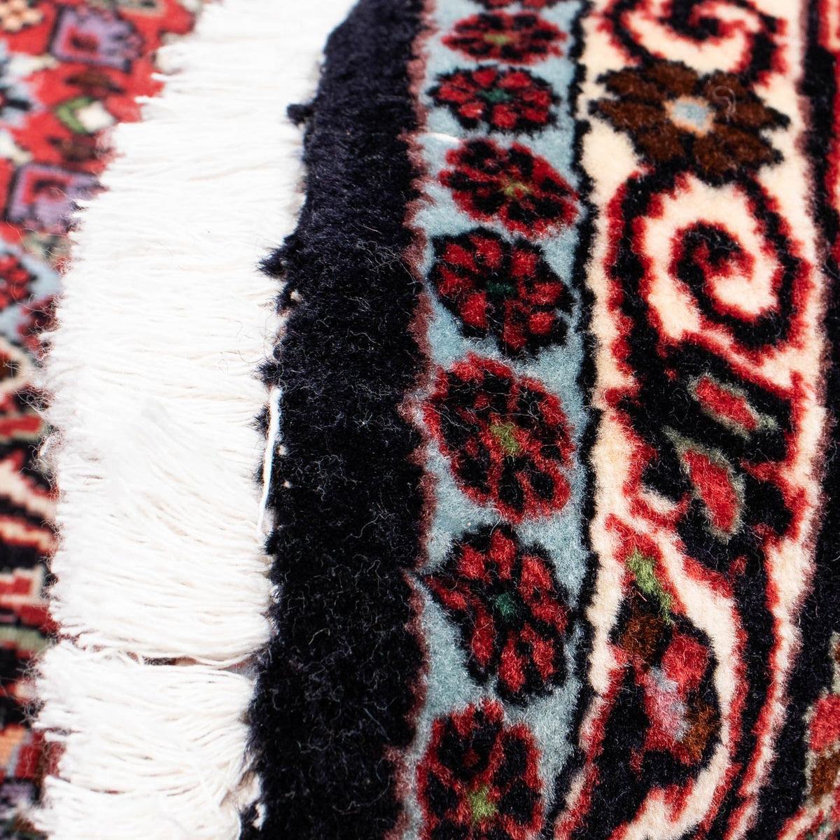 Tapis persan - Bidjar ronde  - 200 x 200 cm - rouge foncé