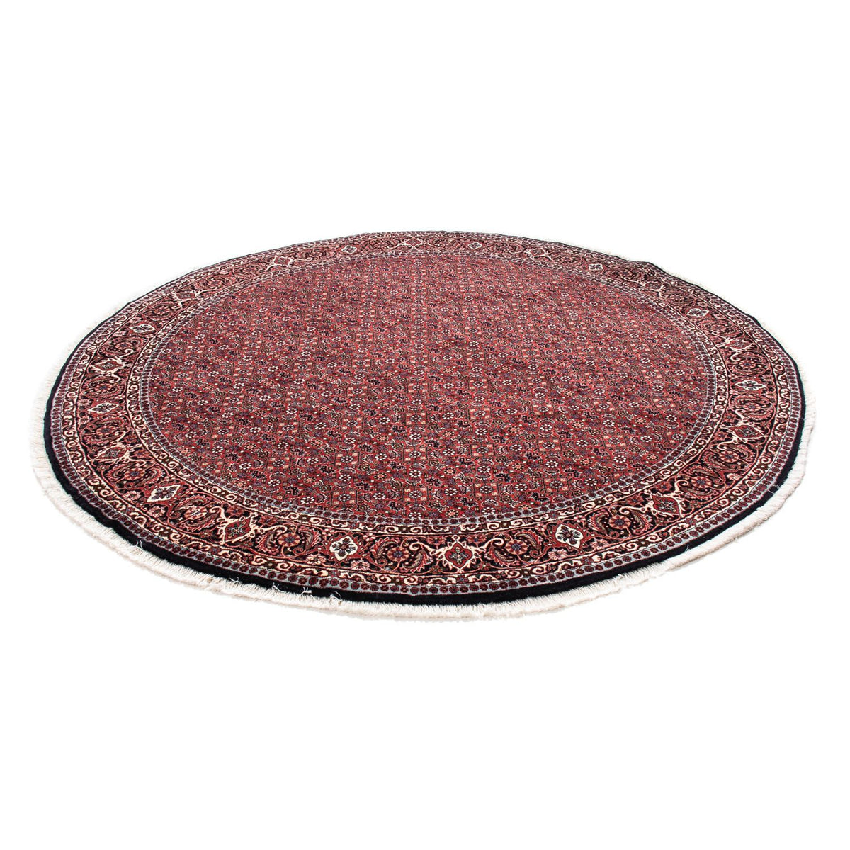 Tapis persan - Bidjar ronde  - 200 x 200 cm - rouge foncé