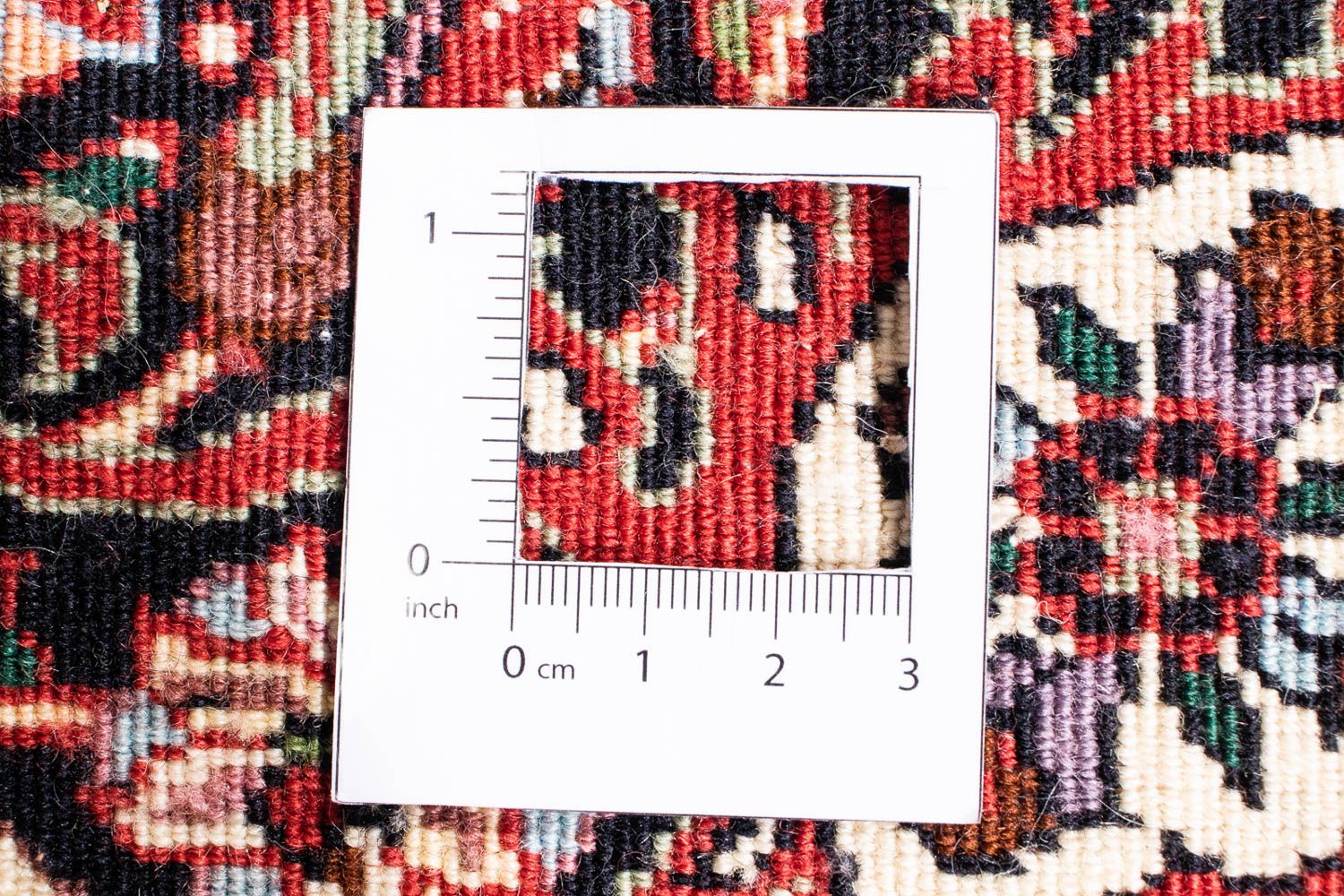 Tapis persan - Bidjar ronde  - 200 x 200 cm - rouge foncé