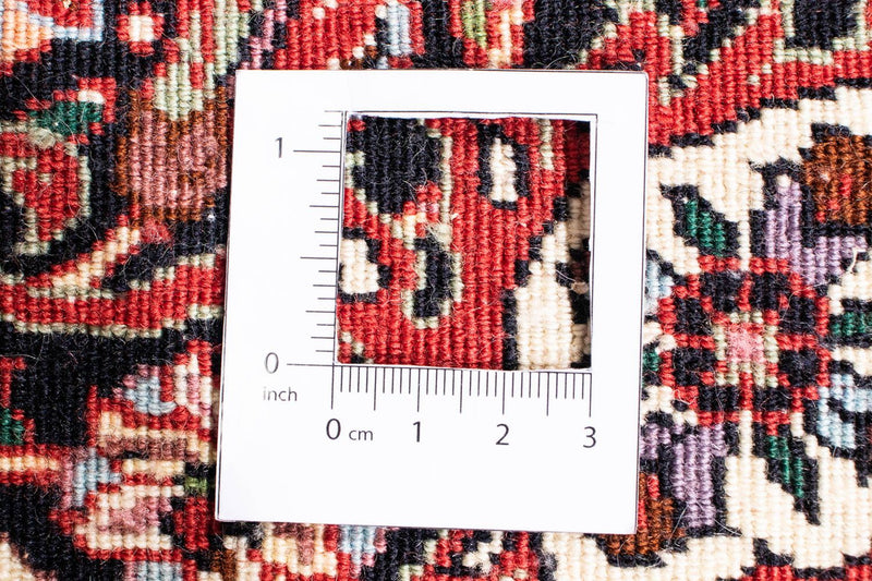 Tapis persan - Bidjar ronde  - 200 x 200 cm - rouge foncé