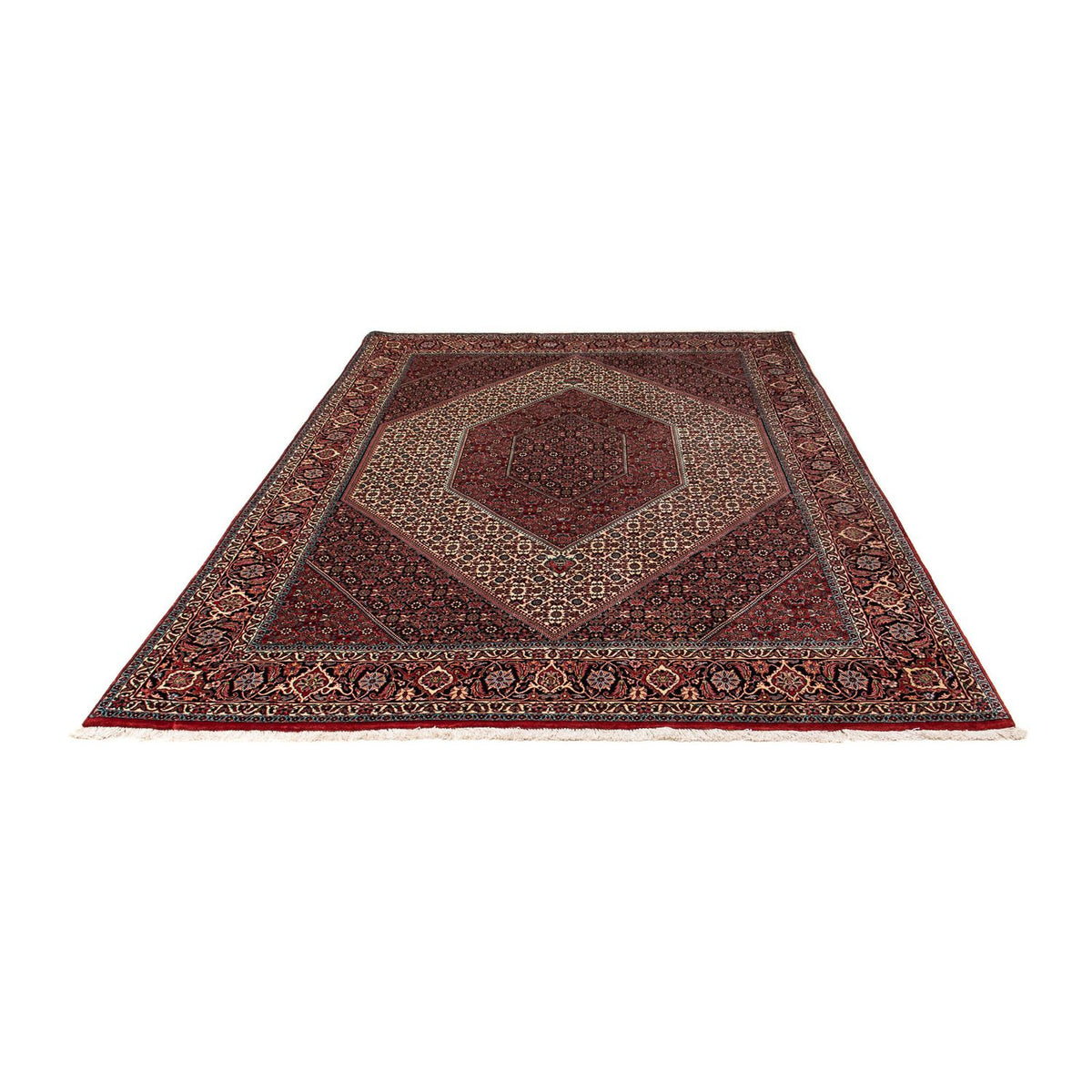 Tapis persan - Bidjar - 267 x 201 cm - rouge foncé