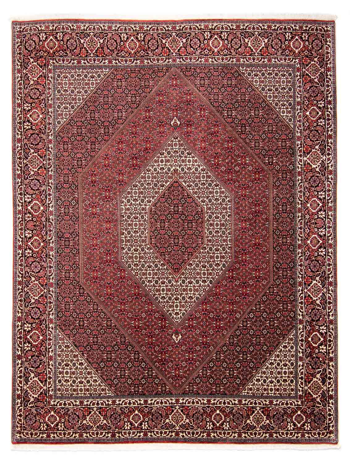 Tapis persan - Bidjar - 297 x 250 cm - rouge foncé