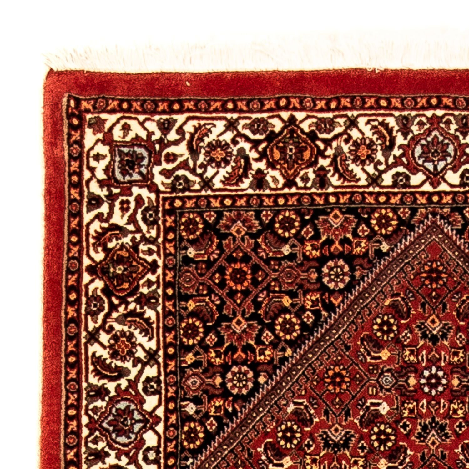 Tapis de couloir Tapis persan - Bidjar - 277 x 80 cm - rouge foncé
