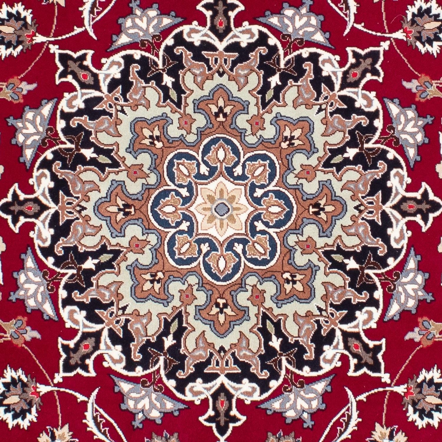Tapis persan - Tabriz - Royal - 198 x 154 cm - rouge foncé