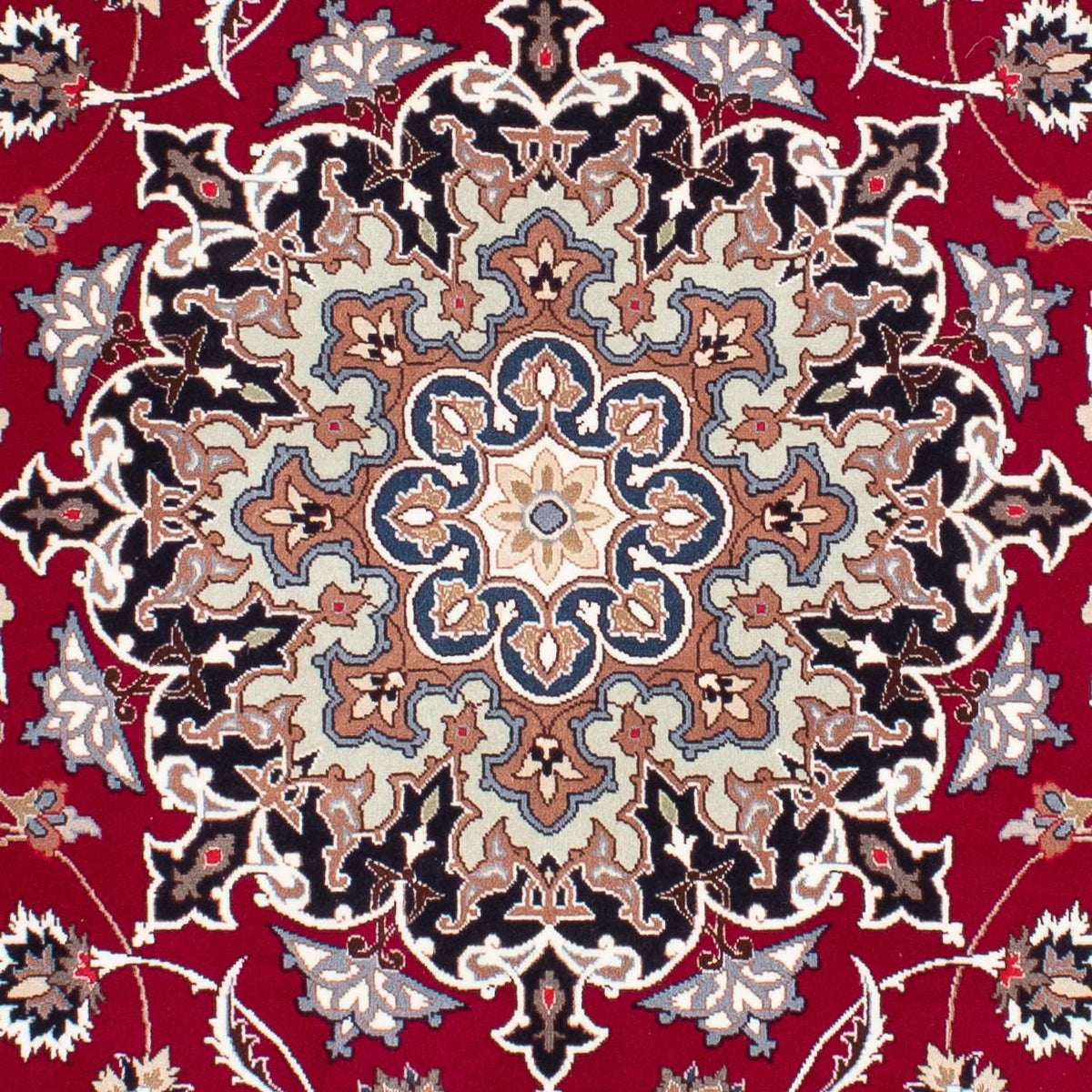 Tapis persan - Tabriz - Royal - 198 x 154 cm - rouge foncé