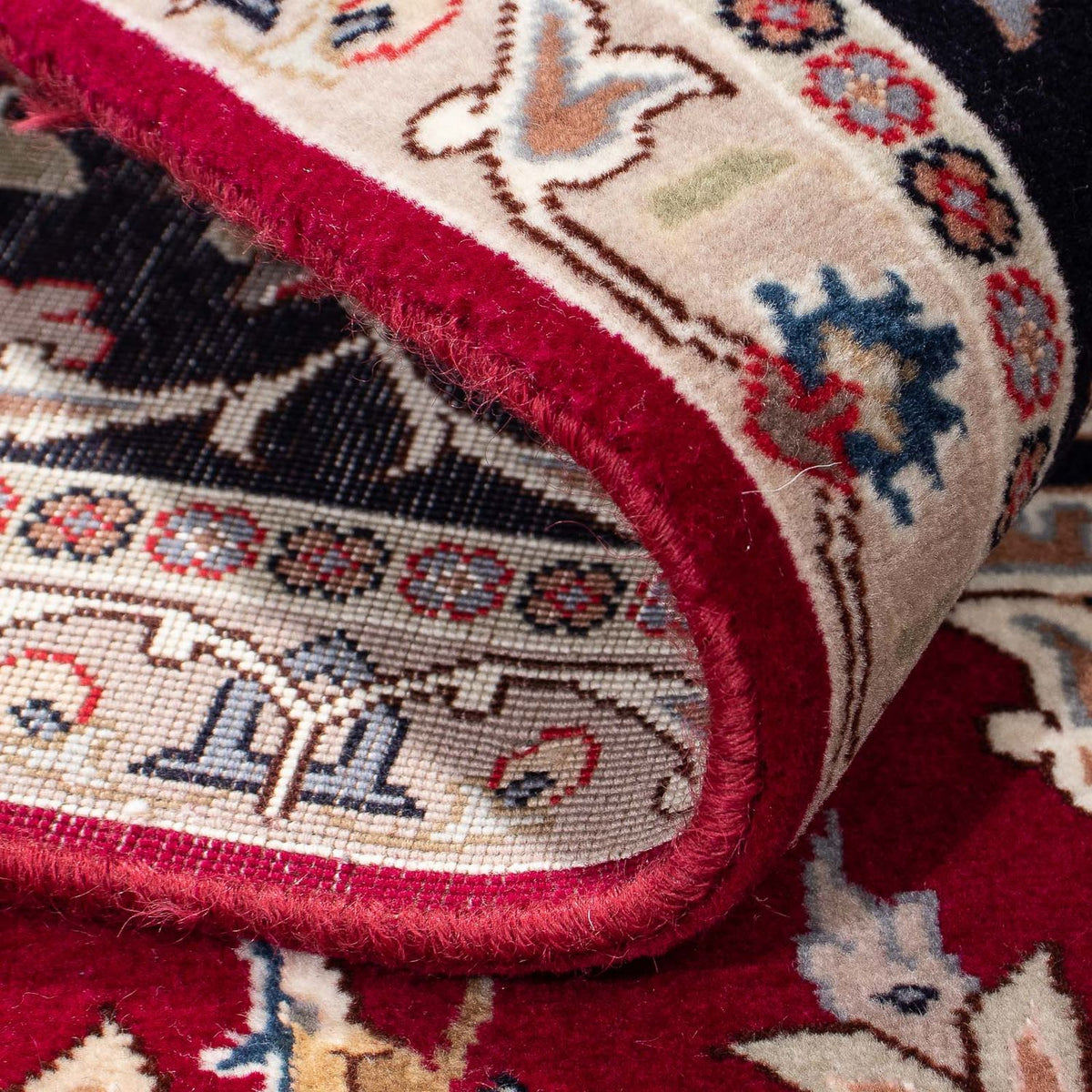 Tapis persan - Tabriz - Royal - 198 x 154 cm - rouge foncé