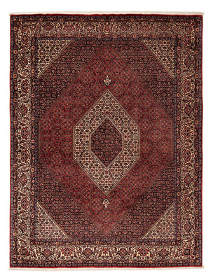 Tapis persan - Bidjar - 259 x 201 cm - rouge foncé
