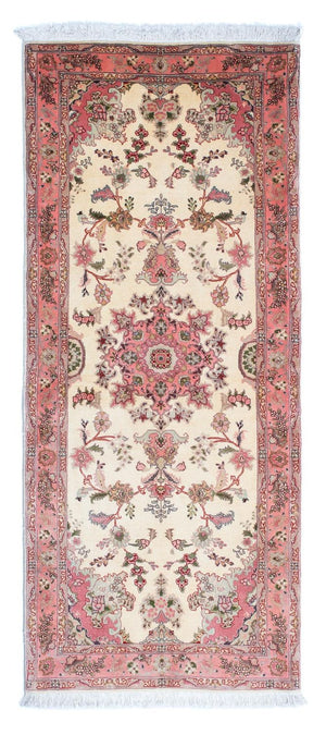 Tapis de couloir Tapis persan - Tabriz - Royal - 198 x 83 cm - beige